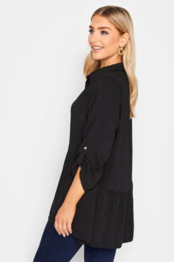 M&Co Black Frill Hem Tab Sleeve Shirt 9 M&Co Black Frill Hem Tab Sleeve Shirt -M&Co Sales Store 5406c567 c523 4d 550444 C scaled