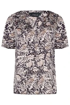 M&Co Natural Brown Butterfly Frill Sleeve Blouse 12 M&Co Natural Brown Butterfly Frill Sleeve Blouse -M&Co Sales Store 5415189a b012 48 550230 X scaled