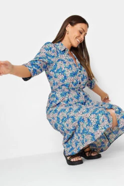 M&Co Blue Ditsy Floral Tie Belt Dress 10 M&Co Blue Ditsy Floral Tie Belt Dress -M&Co Sales Store 54554476 a294 42 550404 D scaled