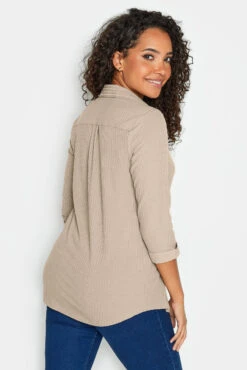 M&Co Beige Brown Ribbed V-Neck Shirt 9 M&Co Beige Brown Ribbed V-Neck Shirt -M&Co Sales Store 547bd458 c675 4f 550120 D scaled