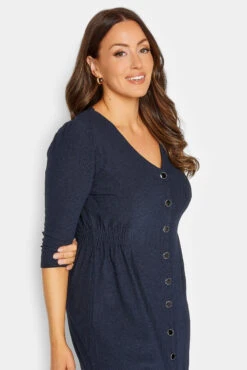 M&Co Navy Blue Textured Button Through Dress 10 M&Co Navy Blue Textured Button Through Dress -M&Co Sales Store 5634a8f8 27b0 42 550376 D scaled