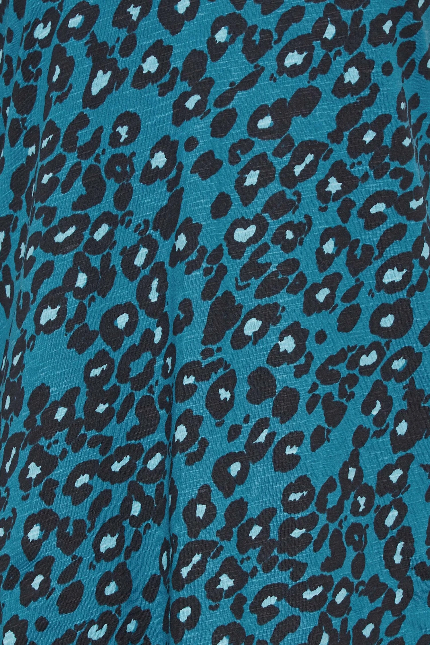 M&Co Blue Animal Print Notch Neck Cotton T-Shirt 5 M&Co Blue Animal Print Notch Neck Cotton T-Shirt - Image 5