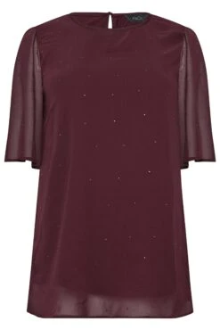 M&Co Red Gem Detail Angel Sleeve Blouse 12 M&Co Red Gem Detail Angel Sleeve Blouse -M&Co Sales Store 5667c3a1 6d9b 4e 550623 X scaled