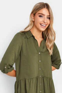 M&Co Khaki Green Frill Hem Shirt 10 M&Co Khaki Green Frill Hem Shirt -M&Co Sales Store 56e85c6f 9177 43 550040 D scaled