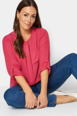 M&Co Red Satin Contrast Panel Shirt -M&Co Sales Store 5741d11e 1418 4c 550153 D scaled