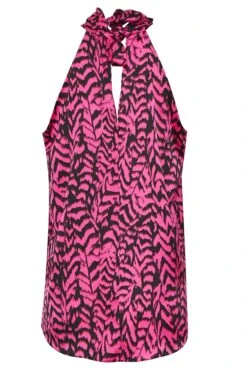 M&Co Pink Animal Print Halterneck Blouse -M&Co Sales Store 574fccce be37 48 550598 Y scaled
