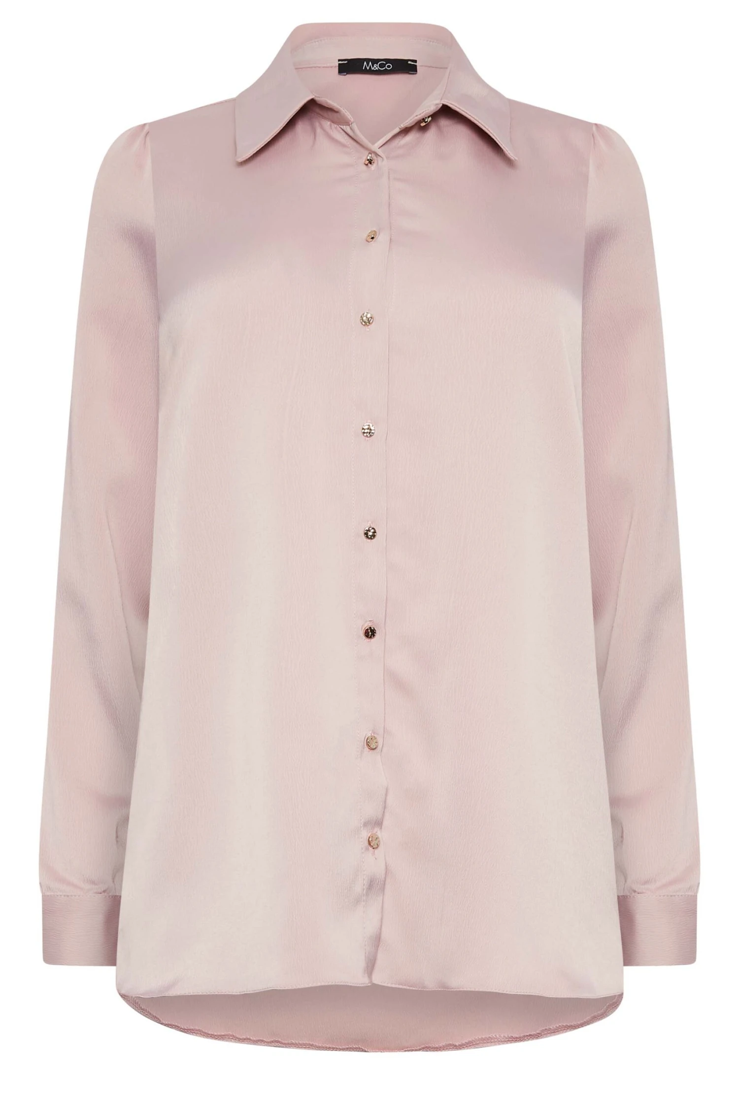 M&Co Pink Button Through Tunic Shirt 6 M&Co Pink Button Through Tunic Shirt - Image 6