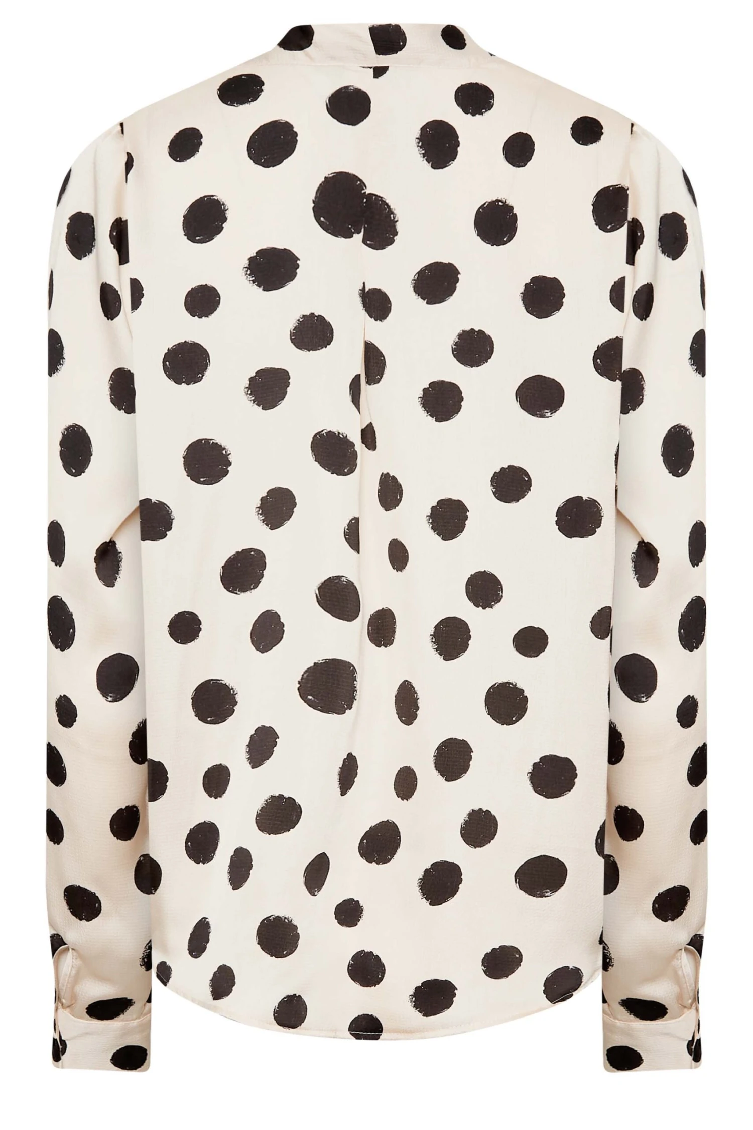 M&Co Ivory White Polka Dot Print Wrap Front Blouse 7 M&Co Ivory White Polka Dot Print Wrap Front Blouse - Image 7