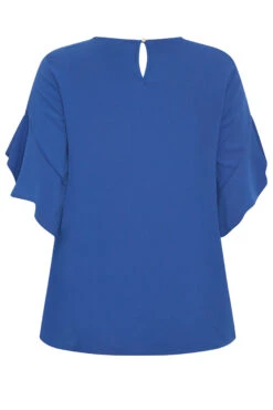 M&Co Cobalt Blue Frill Sleeve Blouse -M&Co Sales Store 5899defb e1e5 47 550164 Y scaled