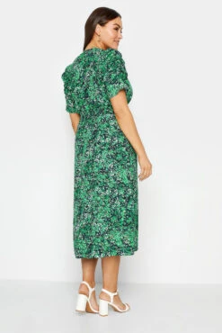 M&Co Green Floral Print Shirred Waist Midi Dress -M&Co Sales Store 596abf88 29d7 47 550406 C scaled