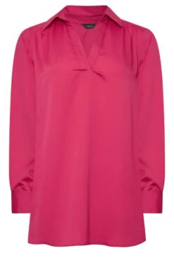 M&Co Hot Pink V-Neck Collared Blouse 12 M&Co Hot Pink V-Neck Collared Blouse -M&Co Sales Store 5a9fd677 5616 41 550285 X scaled