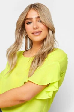 M&Co Yellow Frill Sleeve Blouse 10 M&Co Yellow Frill Sleeve Blouse -M&Co Sales Store 5b409baa d578 49 550162 D scaled