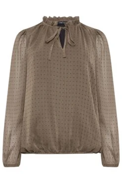 M&Co Brown Dobby Tie Neck Blouse 12 M&Co Brown Dobby Tie Neck Blouse -M&Co Sales Store 5bdf3a04 c149 48 550266 X scaled