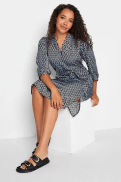 M&Co Blue Geometric Print Tunic Dress 8 M&Co Blue Geometric Print Tunic Dress -M&Co Sales Store 5c665bbb af84 40 550015 B scaled