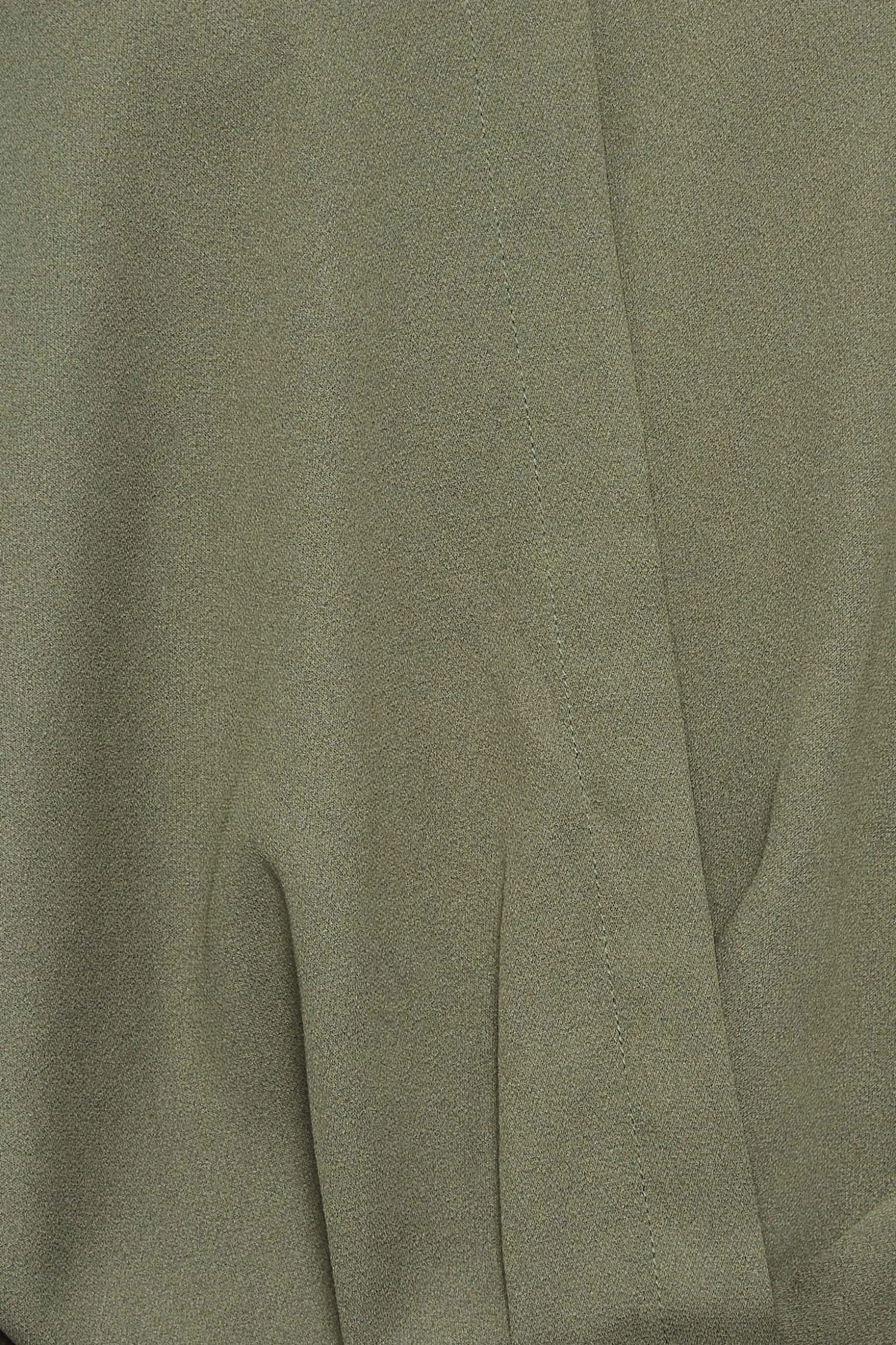 M&Co Khaki Green V-Neck Wrap Blouse 5 M&Co Khaki Green V-Neck Wrap Blouse - Image 5