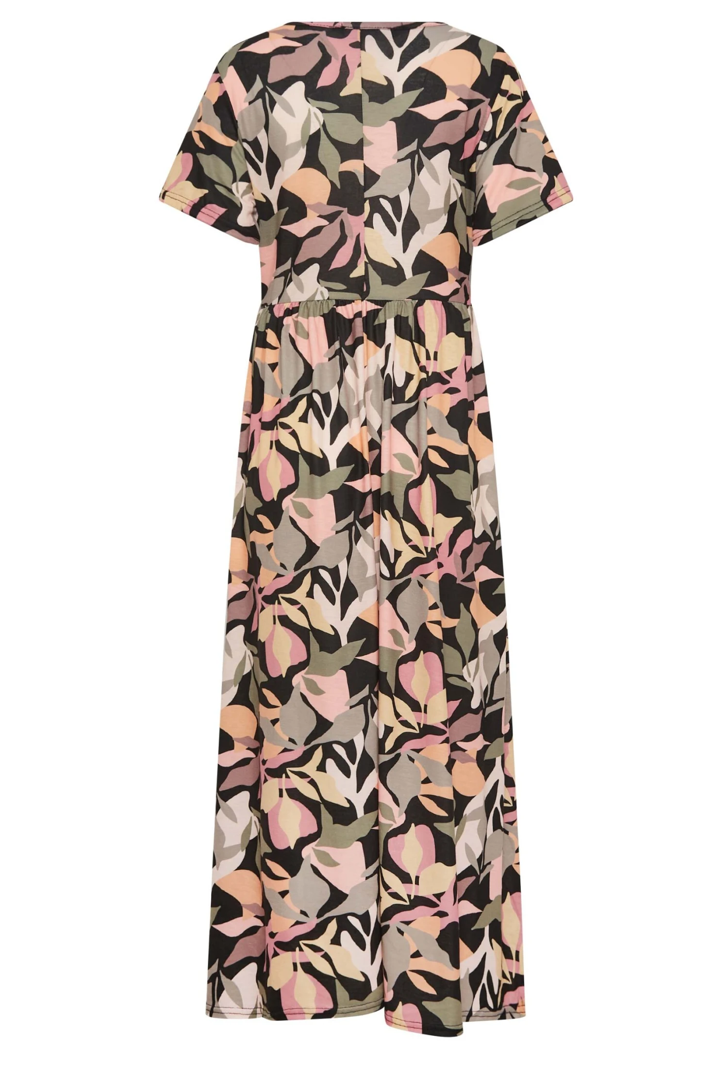 M&Co Black Tropical Print Maxi Dress 7 M&Co Black Tropical Print Maxi Dress - Image 7