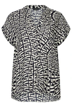 M&Co White Geometric Print Short Sleeve Shirt 12 M&Co White Geometric Print Short Sleeve Shirt -M&Co Sales Store 5d2f67df 62a8 42 550144 X scaled