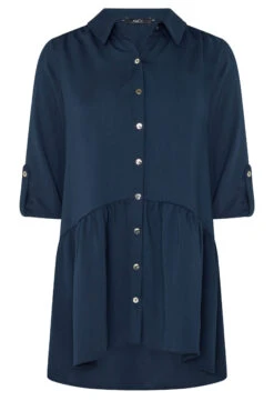 M&Co Navy Blue Frill Hem Shirt 12 M&Co Navy Blue Frill Hem Shirt -M&Co Sales Store 5d576f4c f8cd 40 550041 X scaled