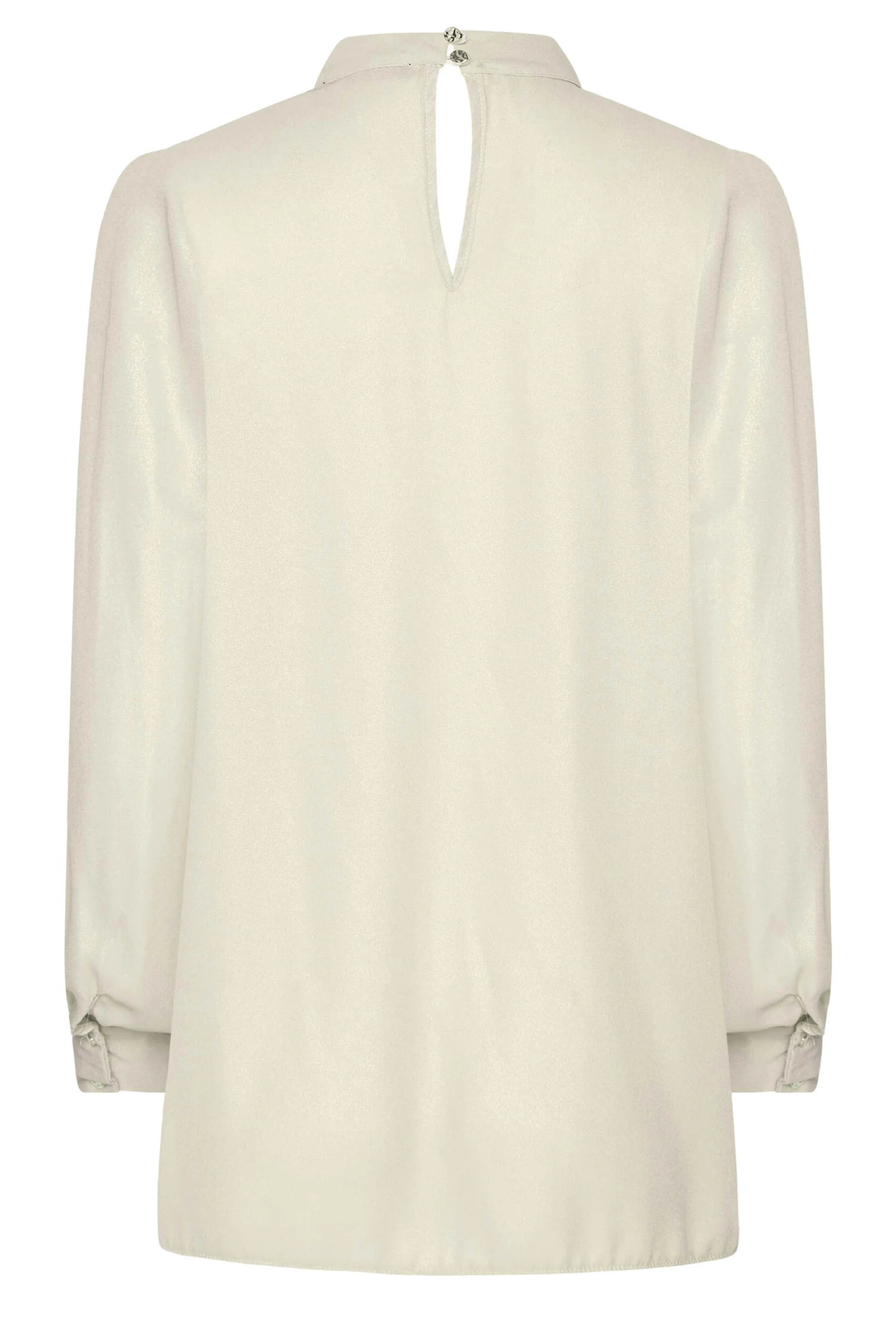 M&Co Cream Keyhole Back High Neck Blouse 7 M&Co Cream Keyhole Back High Neck Blouse - Image 7
