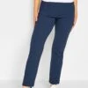 M&Co Navy Blue Stretch Tapered Trousers