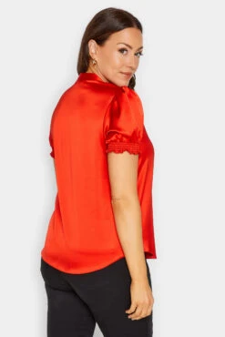 M&Co Red Frill Satin Blouse -M&Co Sales Store 5ed6c431 71cb 4a 550181 C scaled