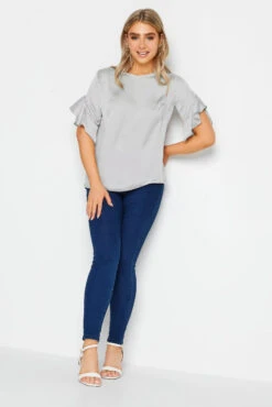 M&Co Grey Frill Sleeve Blouse -M&Co Sales Store 5fe1496f 9c42 4f 550160 B scaled