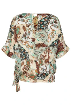 M&Co Green Paisley Print Short Sleeve Blouse -M&Co Sales Store 607ac304 0d97 43 550586 Y scaled