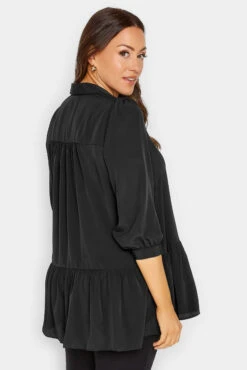 M&Co Black Frill Hem Shirt 9 M&Co Black Frill Hem Shirt -M&Co Sales Store 611c16d2 8bb7 44 550440 C scaled