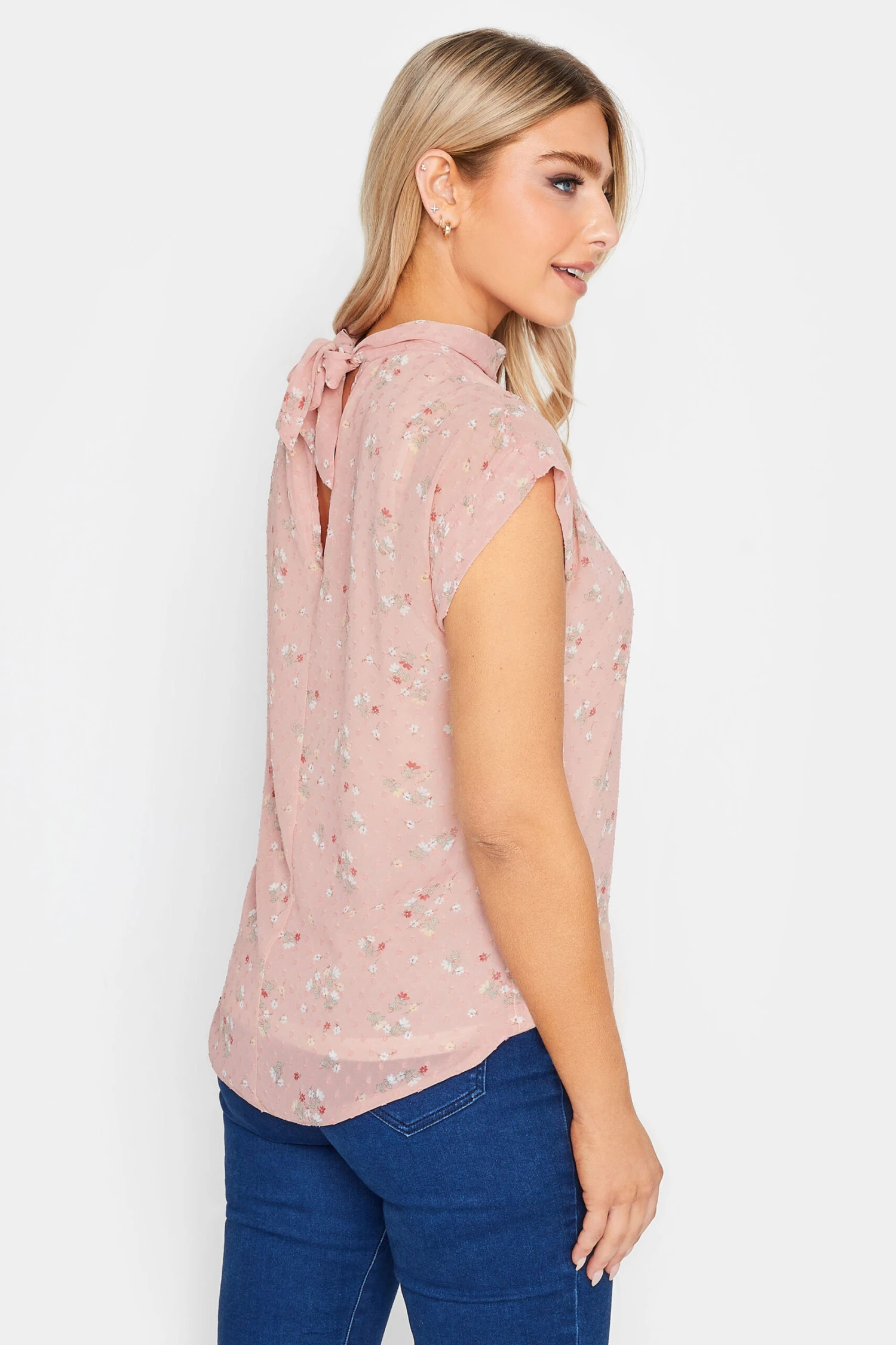 M&Co Pink Floral Print Blouse 4 M&Co Pink Floral Print Blouse - Image 4