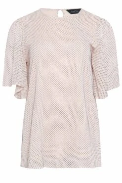 M&Co Sales Store 2 M&Co Pink Spot Print Blouse