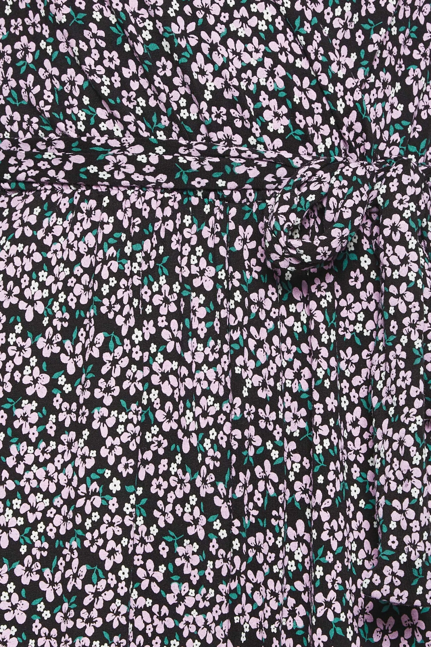 M&Co Black Ditsy Print Wrap Wide Leg Jumpsuit 5 M&Co Black Ditsy Print Wrap Wide Leg Jumpsuit - Image 5