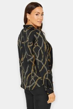 M&Co Black Chain Print Wrap Front Blouse -M&Co Sales Store 628afe2e 43f5 4f 550085 C scaled
