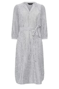 M&Co White & Grey Stripe Print Tie Waist Tunic Dress 12 M&Co White & Grey Stripe Print Tie Waist Tunic Dress -M&Co Sales Store 6340371a 908d 44 550052 X scaled