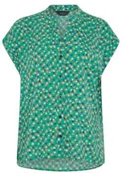 M&Co Green Spot Print V-Neck Blouse 12 M&Co Green Spot Print V-Neck Blouse -M&Co Sales Store 63e445a5 0a41 42 550107 X scaled