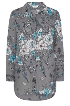M&Co Grey Floral Print Tie Shirt 12 M&Co Grey Floral Print Tie Shirt -M&Co Sales Store 63fa31b3 5a27 4c 550060 X scaled
