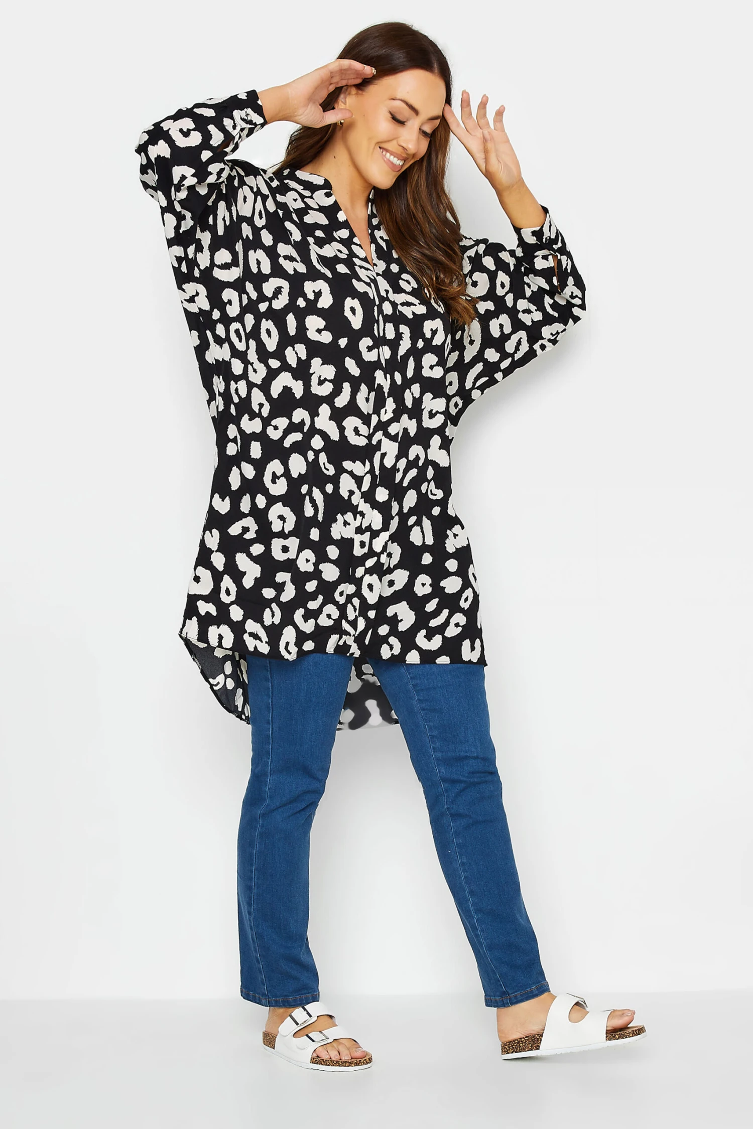 M&Co Black Leopard Print Blouse 2 M&Co Black Leopard Print Blouse - Image 2