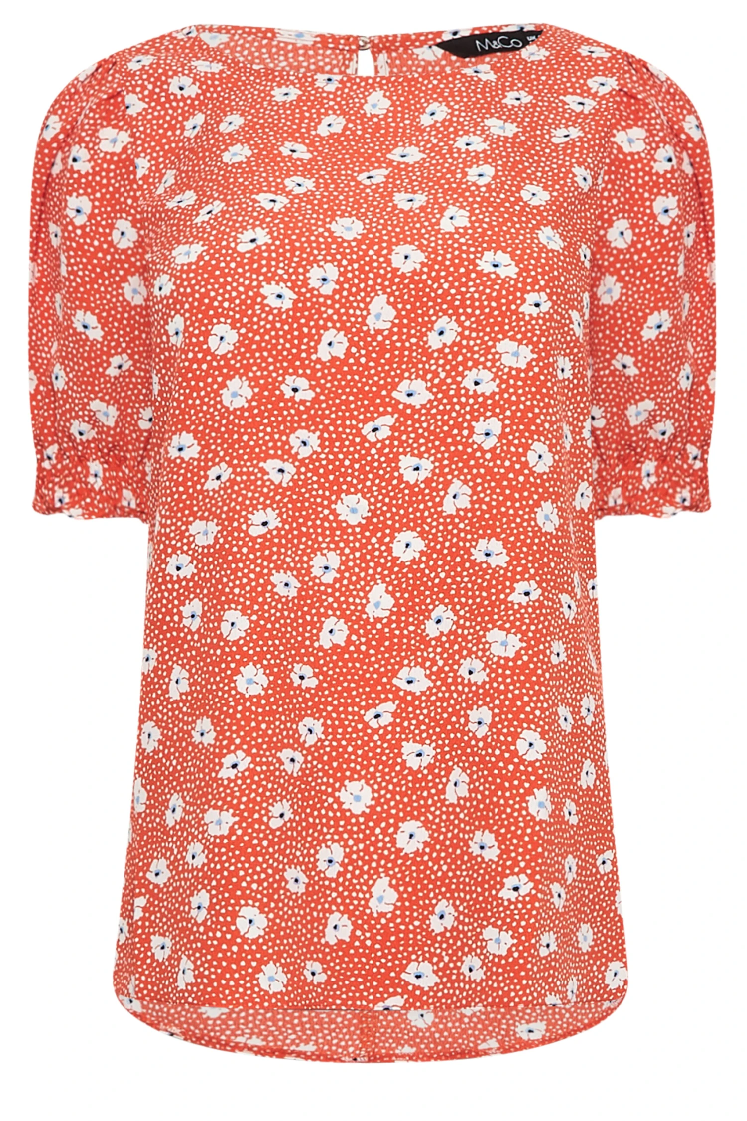 M&Co Red Daisy Print Blouse 2 M&Co Red Daisy Print Blouse - Image 2