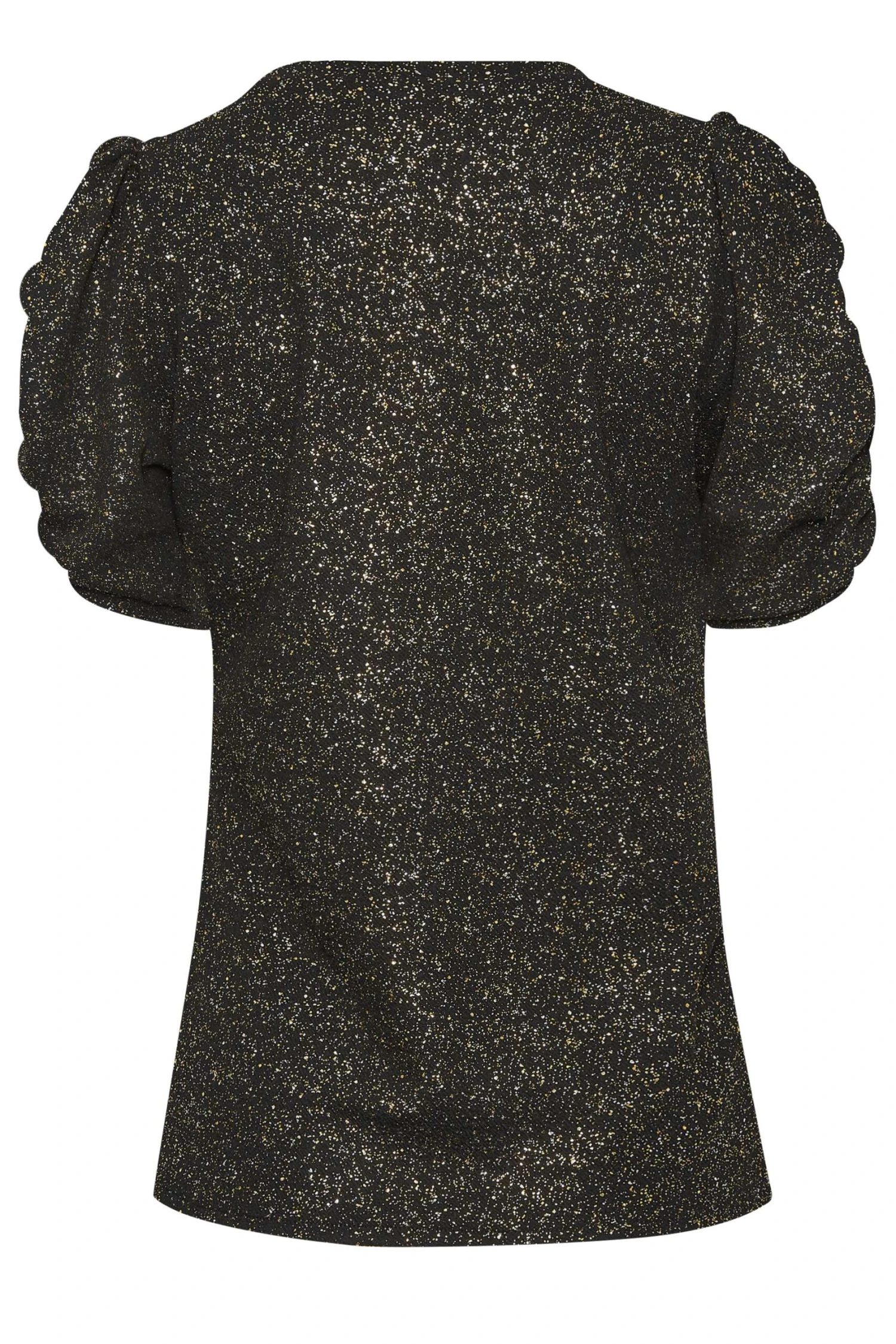 M&Co Black Shimmer Ruched Sleeve Blouse 7 M&Co Black Shimmer Ruched Sleeve Blouse - Image 7