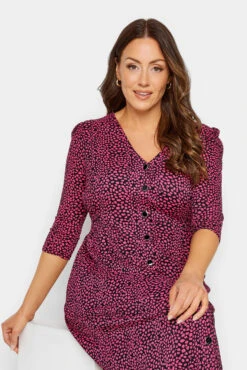 M&Co Pink Spot Print Button Through Midi Dress -M&Co Sales Store 65f6a426 adce 46 550377 D scaled
