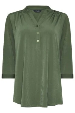 M&Co Khaki Green Half Placket Shirt 12 M&Co Khaki Green Half Placket Shirt -M&Co Sales Store 672db4b9 599b 40 550351 X scaled