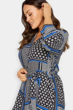 M&Co Black Patchwork Print Belted Tunic Shirt Dress -M&Co Sales Store 680d7fe7 a198 43 550061 D scaled