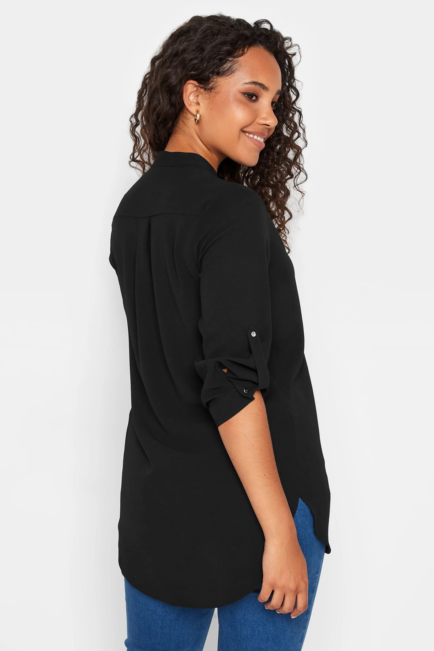 M&Co Black Tab Sleeve Blouse 3 M&Co Black Tab Sleeve Blouse - Image 3