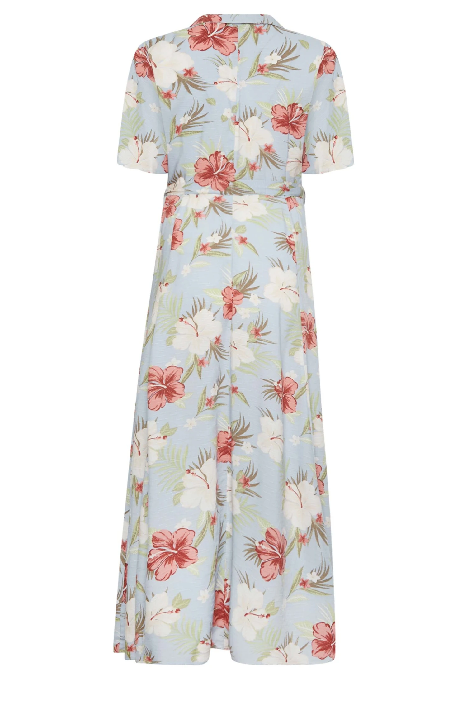 M&Co Blue Floral Print Shirt Dress 7 M&Co Blue Floral Print Shirt Dress - Image 7