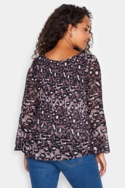 M&Co Purple Leopard Print Pleat Blouse -M&Co Sales Store 6bcb3fc4 9b6f 45 550158 C scaled