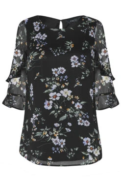 M&Co Black & White Floral Double Frill Sleeve Blouse 12 M&Co Black & White Floral Double Frill Sleeve Blouse -M&Co Sales Store 6bf9ba88 da85 45 550195 X scaled