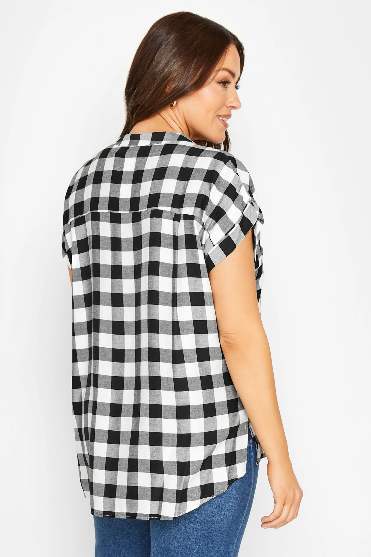 M&Co Black Check Print Shirt 3 M&Co Black Check Print Shirt - Image 3