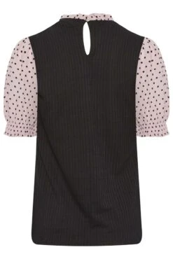 M&Co Pink Polka Dot Contrast Sleeve Blouse -M&Co Sales Store 703d903b 323c 45 550260 Y scaled