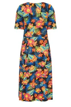 M&Co Black Floral Print Angel Sleeve Split Hem Midi Dress -M&Co Sales Store 70e4c1fe 3419 44 550501 Y scaled
