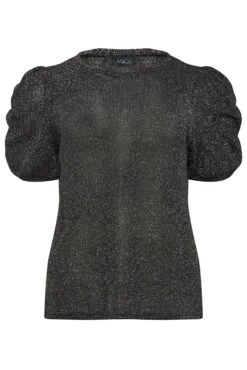 M&Co Black & Silver Glitter Ruched Sleeve Blouse 12 M&Co Black & Silver Glitter Ruched Sleeve Blouse -M&Co Sales Store 714217a6 20e3 49 550258 X scaled