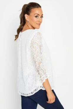 M&Co White Lace Frill Sleeve Top 9 M&Co White Lace Frill Sleeve Top -M&Co Sales Store 7153b262 7564 49 550089 C scaled